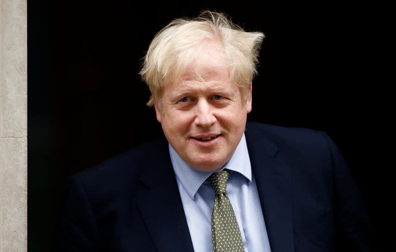 FILE PHOTO: Britain's Prime Minister Boris Johnson leaves Downing Street in London