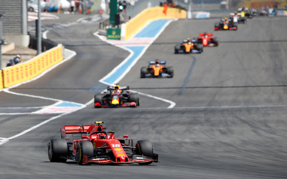 Formula One F1 - French Grand Prix - Circuit Paul Ricard, Le Castellet, France - June 23, 2019       Ferrari's Charles Leclerc during the race   REUTERS/Jean-Paul Pelissier