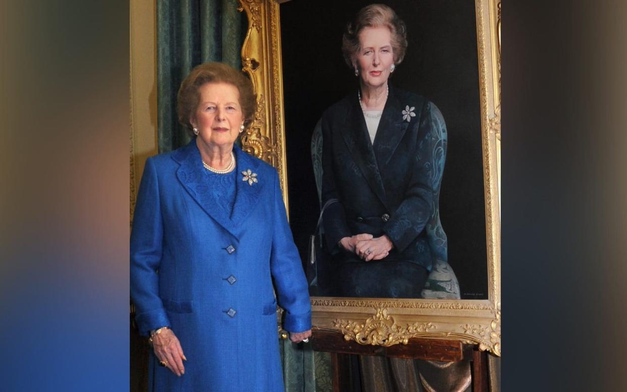 Baroness Thatcher unveiled the portrait, which had been commissioned by Gordon Brown, then the Labour PM, in 2009