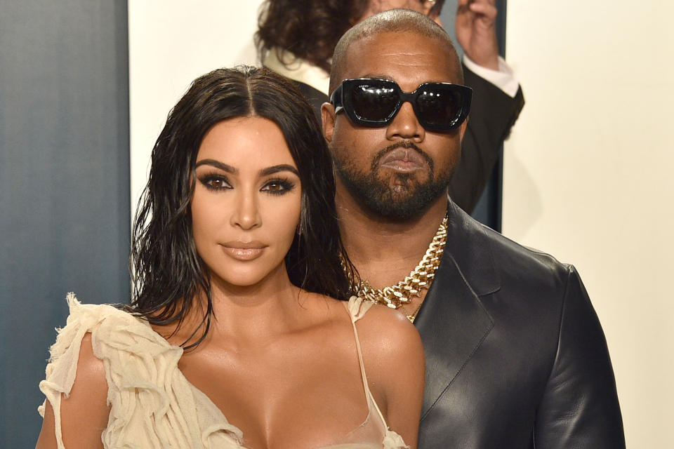 Kim Kardashian und Kanye West auf der Vanity Fair Oscar After Party im Februar 2020. (Bild: Getty Images)