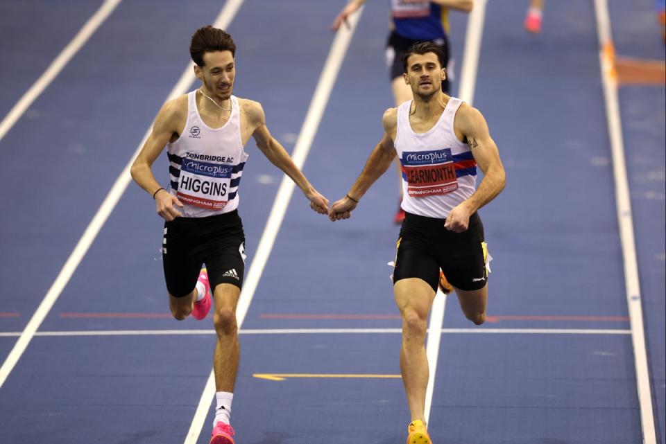 Guy Learmonth (right) was pipped by Jack Higgins at the British Indoor Championships (Getty Images)