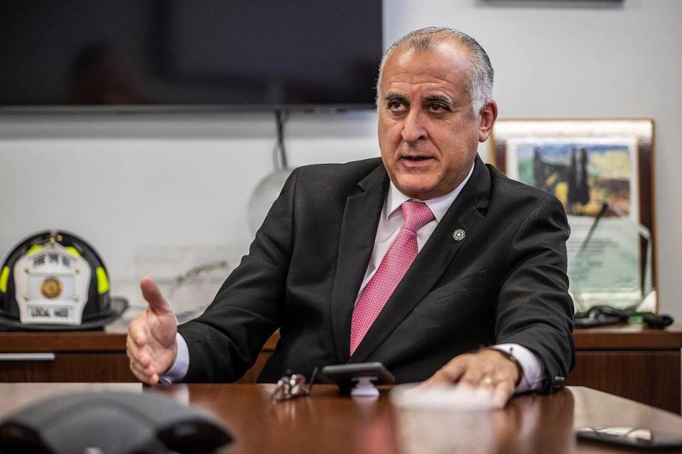 The mayor of Hialeah, Esteban “Steve” Bovo Jr., talked about the Public Works Department, which manages the city’s water and sewer services in the city.