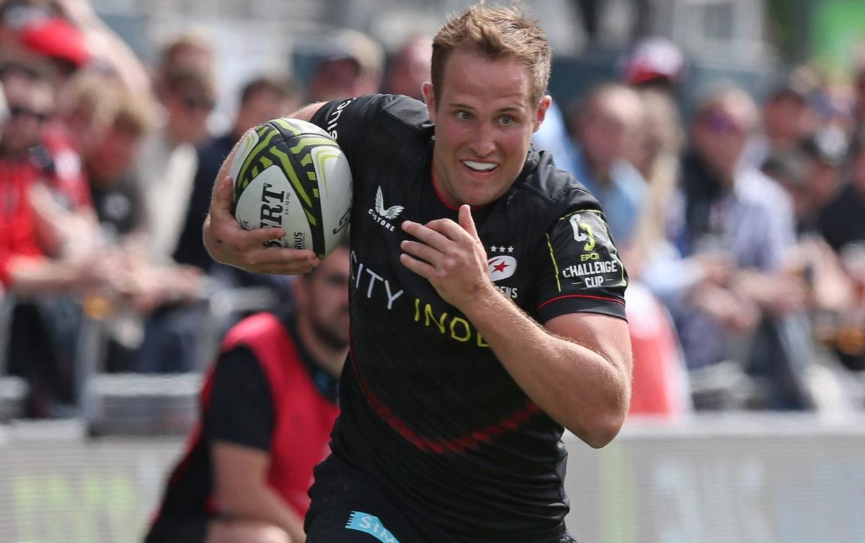 Max Malins of Saracens makes a run - GETTY IMAGES