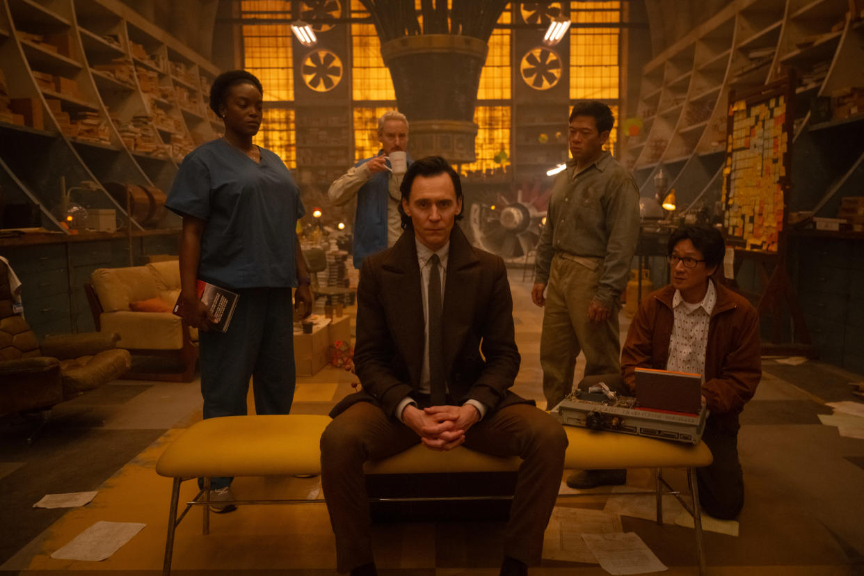 From left to right: Wunmi Mosaku, Owen Wilson, Eugene Cordero and Ke Huy Quan star in Loki Season 2. (Photo by Gareth Gatrell/Courtesy Marvel Studios_