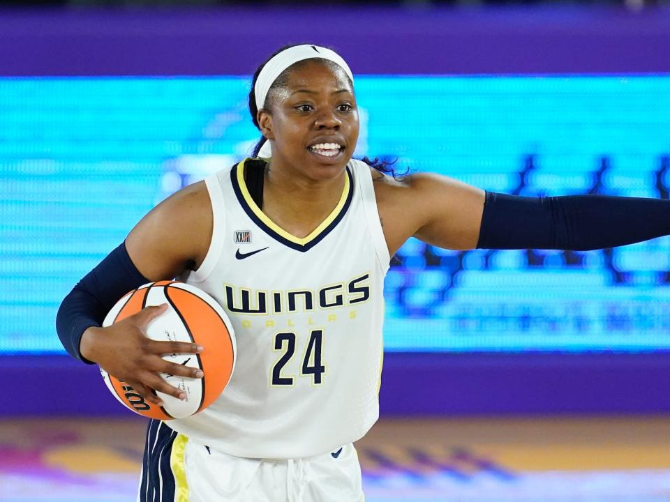 Dallas Wings star Arike Ogunbowale.