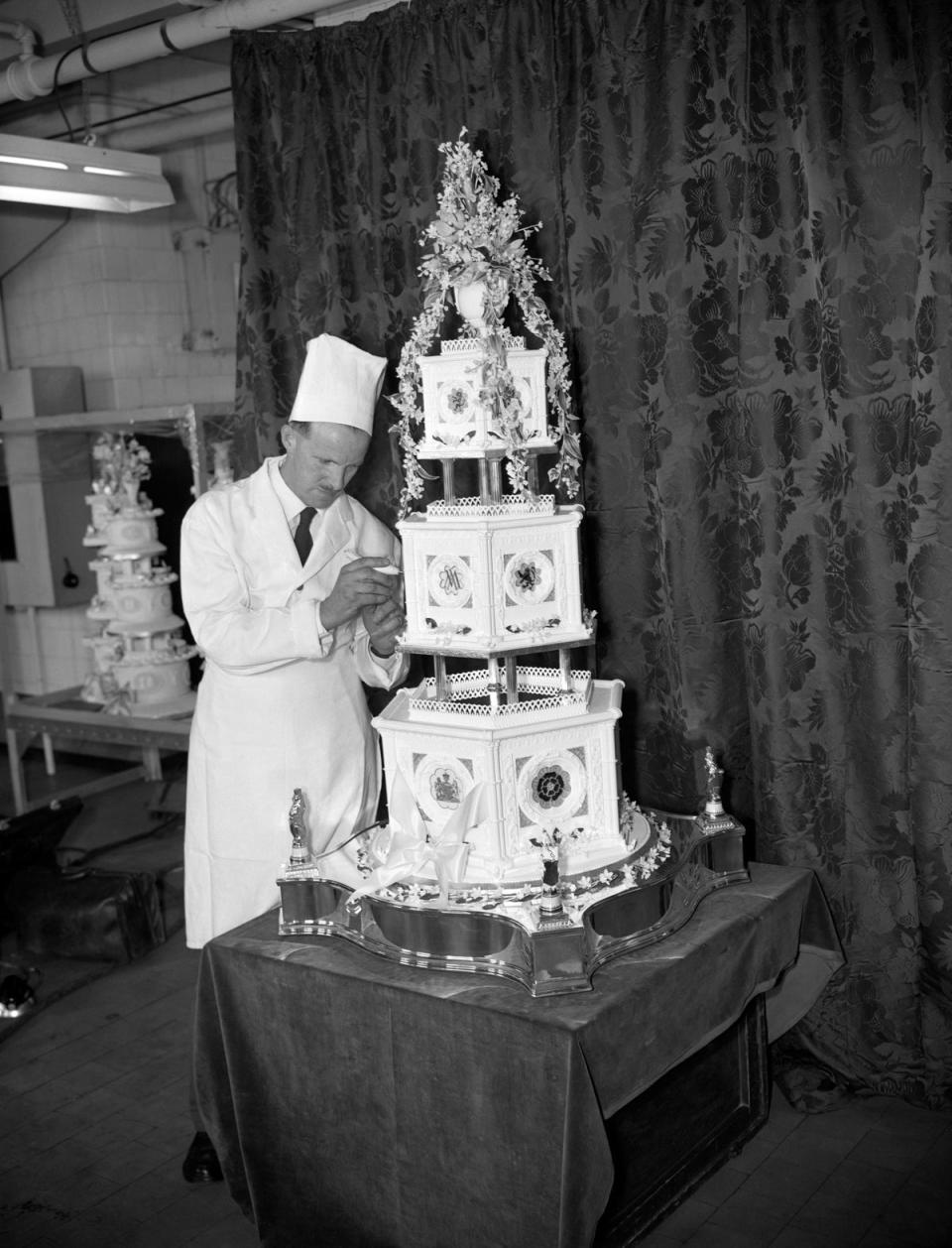 Official cake for the wedding of Princess Margaret and Antony Armstrong-Jones. (PA)