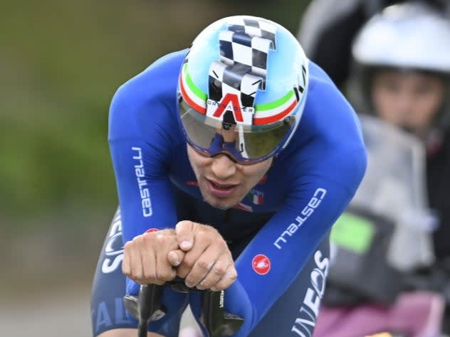Ganna is the reigning world time trial champion (BELGA MAG/AFP via Getty Images)