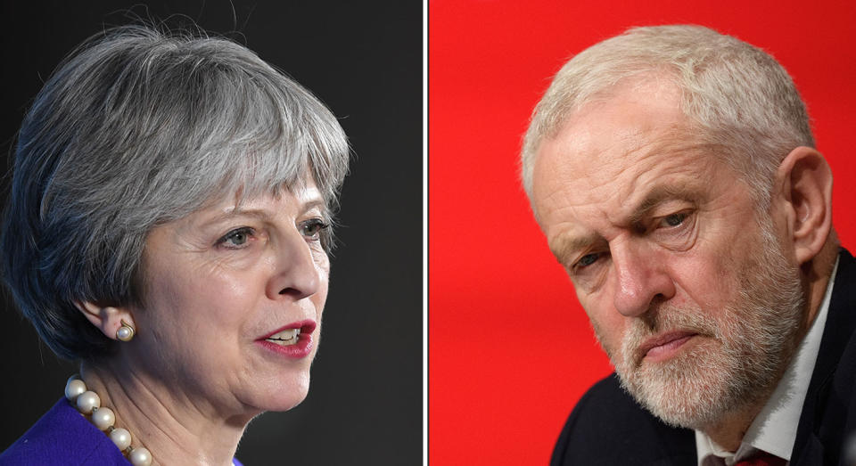 Theresa May’s party has managed to squeeze past Labour in the polls (Getty Images)