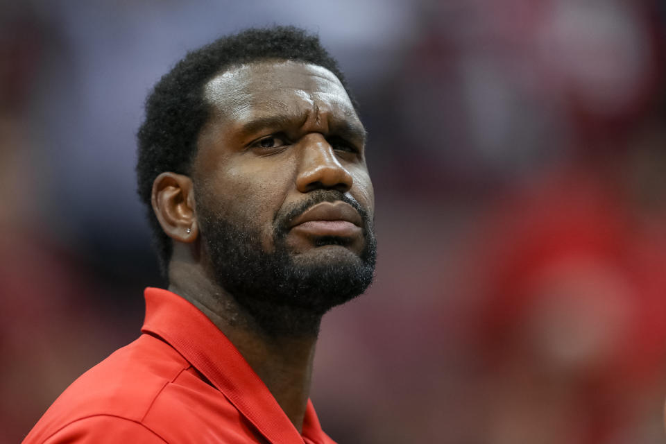 Greg Oden, a former No. 1 overall pick, is hoping to turn his career around by entering the BIG3 basketball league (Photo by Adam Lacy/Icon Sportswire via Getty Images)