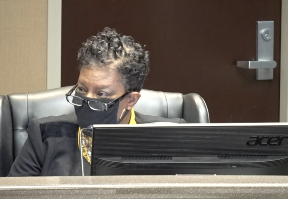 Richmond County Board of Education member Venus Cain recommends a resolution be drafted and sent to the state asking for employee pay incentives during a board meeting on December 15, 2020.