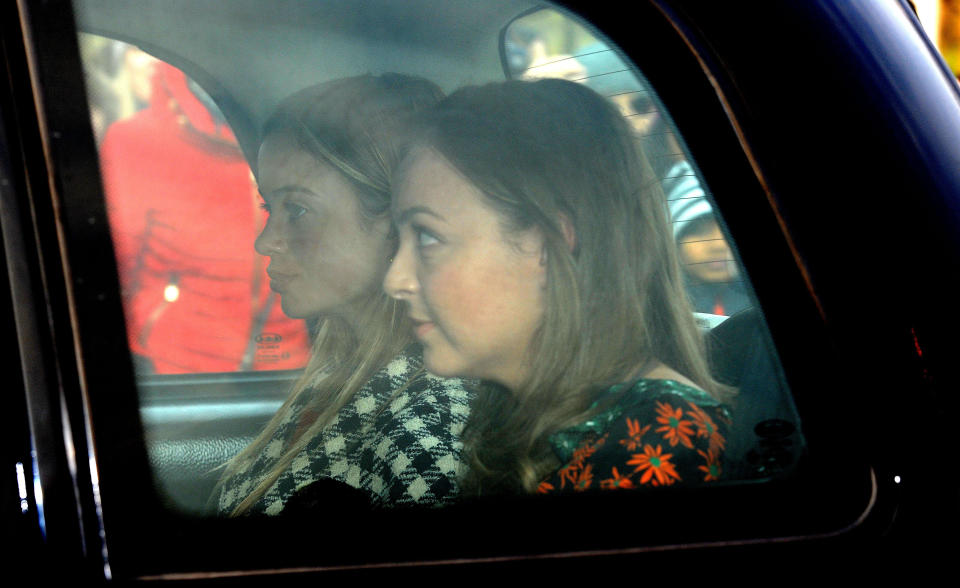 Lady Amelia Windsor attends many Royal events, and here she is on the way with her elder sister Lady Marina Windsor (right) arriving for the Queen's Christmas lunch at Buckingham Palace, London. (Getty Images)