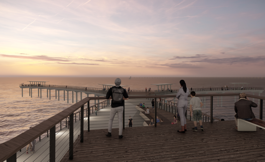 Sneak peek of the new Ocean Beach Pier design.