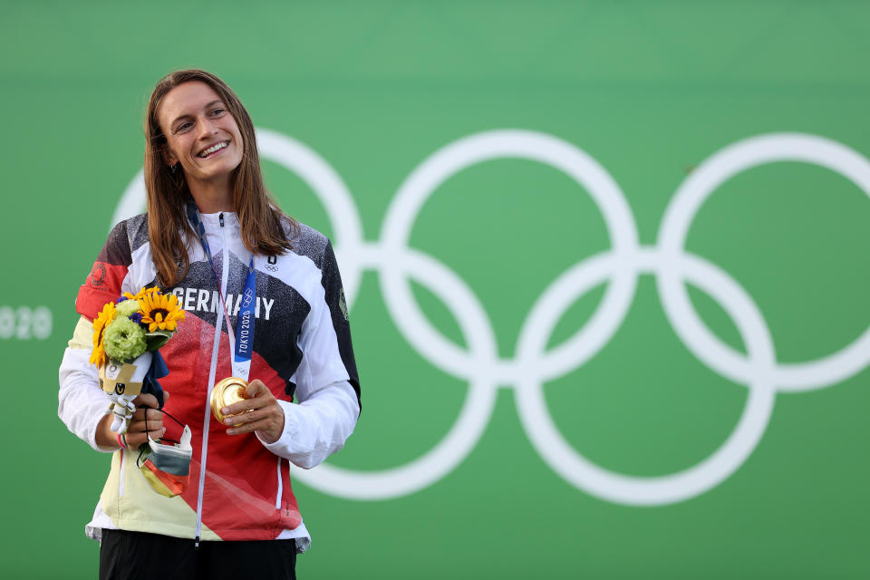 Ricarda Funk hatte für Deutschland die erste Goldmedaille in Tokio gewonnen (Bild: Patrick Smith/Getty Images)