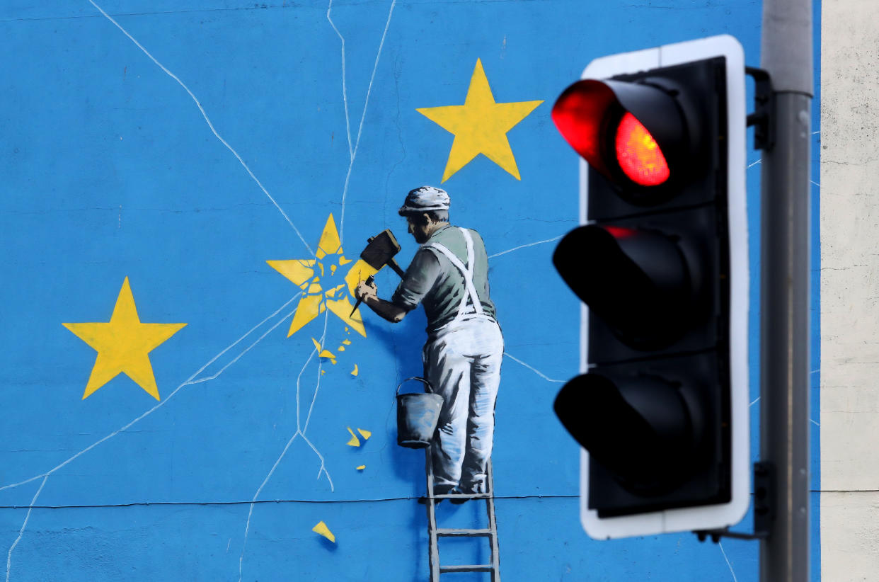 Banksy Brexit mural in Dover, Kent. Photo: Gareth Fuller/PA Wire/PA Images