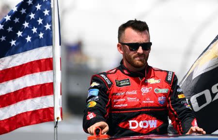 Aug 12, 2018; Brooklyn, MI, USA; NASCAR Cup Series driver Austin Dillon (3) before the Consumers Energy 400 at Michigan International Speedway. Mandatory Credit: Mike DiNovo-USA TODAY Sports