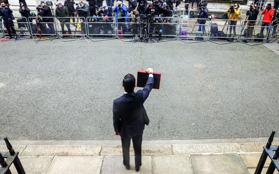 Rishi Sunak leaves 11 Downing Street before the Budget yesterday  - No10 Downing Street