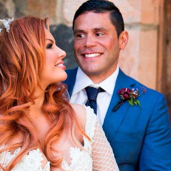 Sarah Rozza and Telv Williams on their wedding day on Married At First Sight. Source: Nine