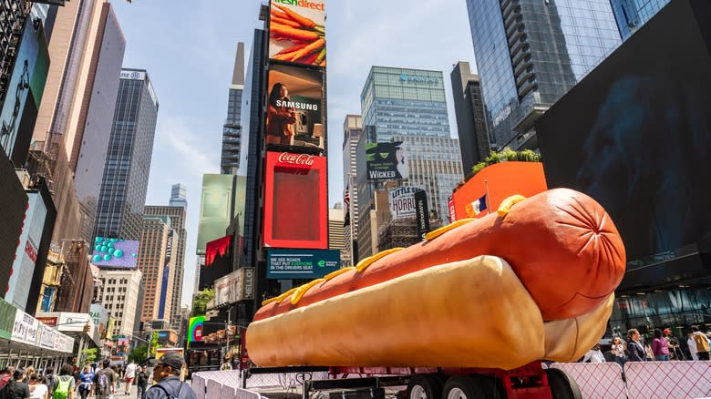 large hot dog in NYC