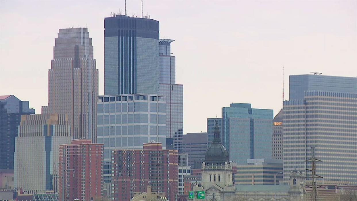 <div>Minneapolis skyline.</div> <strong>(FOX 9)</strong>