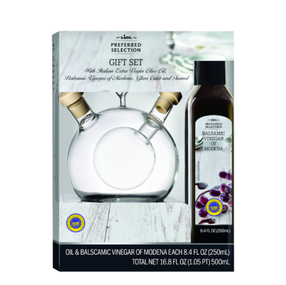 EVOO and Balsamic Gift Set with Glass Cruet