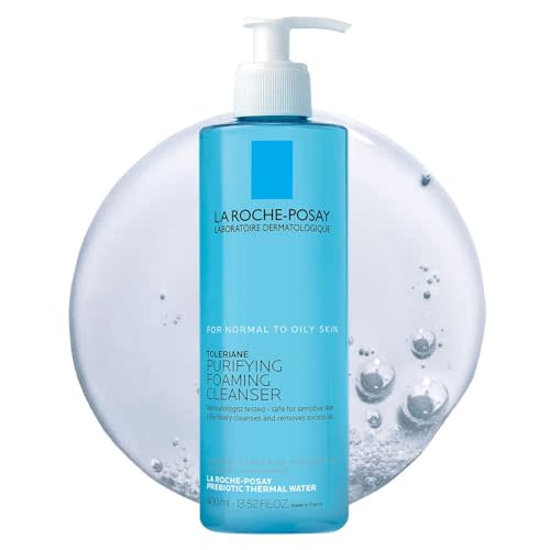 La Roche-Posay Toleriane Purifying Foaming Facial Cleanser, Oil Free Face Wash for Oily Skin and for Sensitive Skin With Niacinamide, Pore Cleanser Won’t Dry Out Skin, Unscented