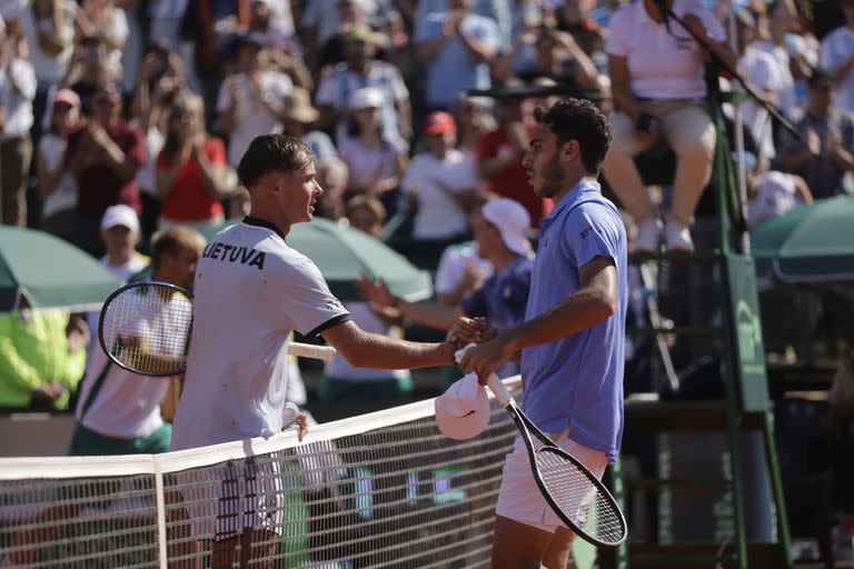 Vilus Gaubas y Francisco Cerúndolo serán protagonistas en la última jornada de la serie de Copa Davis Argentina vs. Lituania.