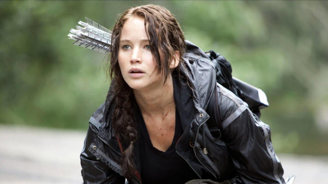  Jennifer Lawrence as Katniss Everdeen in The Hunger Games. 