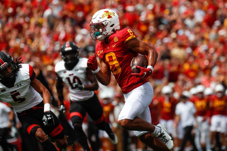 Iowa State wide receiver Xavier Hutchinson earned AP first-team All-America honors after a stellar 2022 season