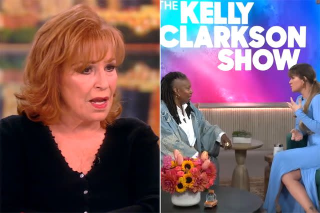 <p>ABC; NBC</p> Joy Behar on 'The View' ; Whoopi Goldberg and Kelly Clarkson on 'The Kelly Clarkson Show'