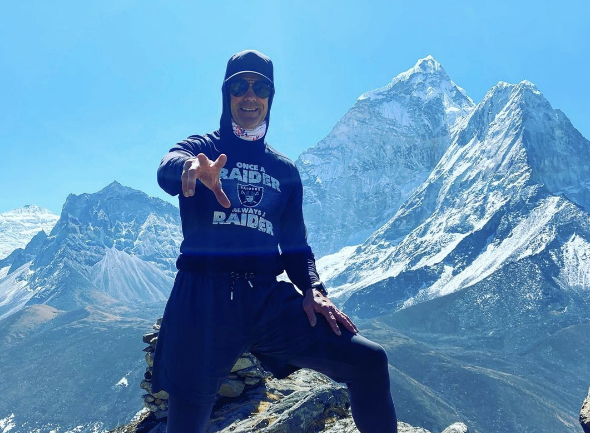 Mark Pattison with Everest in the background. (Courtesy Mark Pattison)