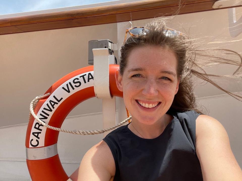 A selfie aboard the Carnival Vista.