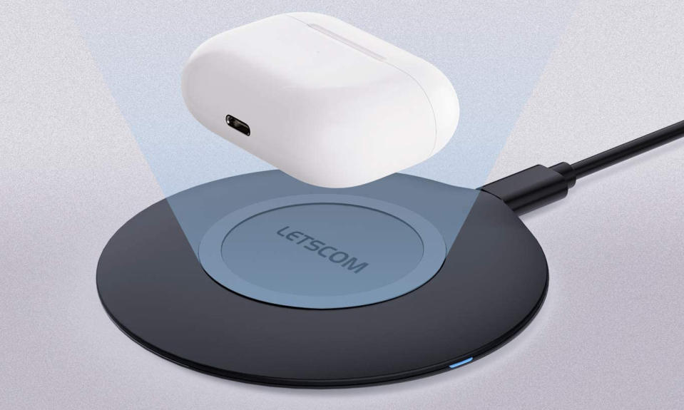 Free yourself from cords with the $8 Letscom Ultra Slim Wireless Charger. (Photo: Amazon)