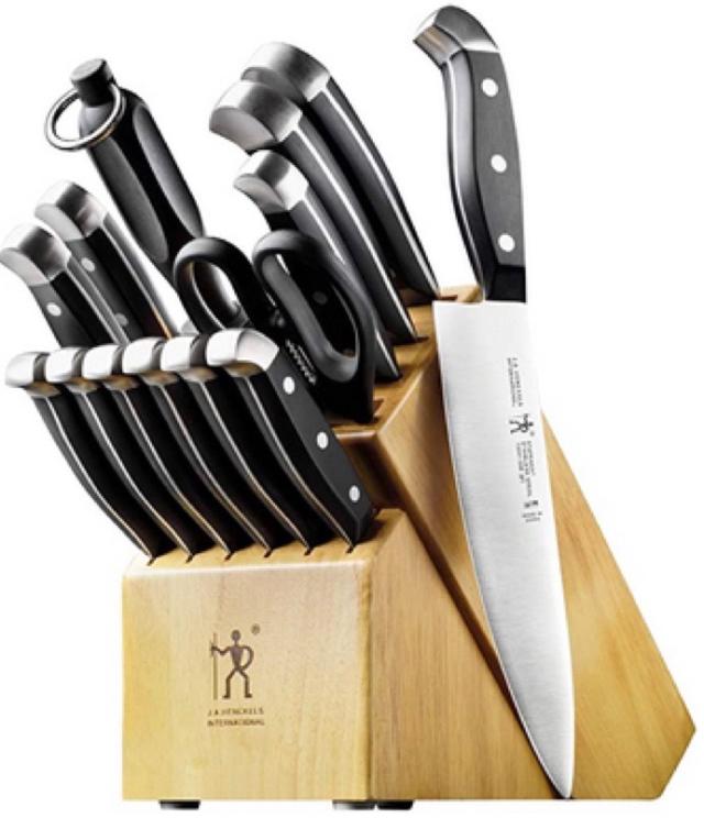 Brewin Knife Set, 15-Piece Kitchen Knife Set with Block, German Stainless  Steel Sharp Knives Set for in 2023