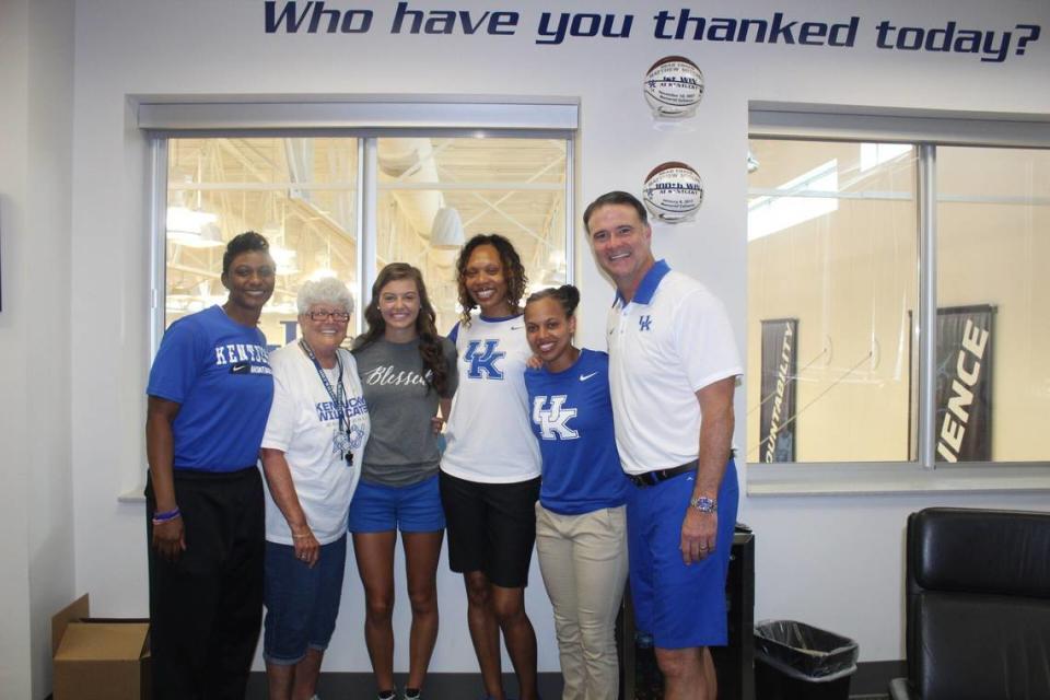 Emma King, then in high school, on a UK visit with the Kentucky women’s basketball staff in 2017.