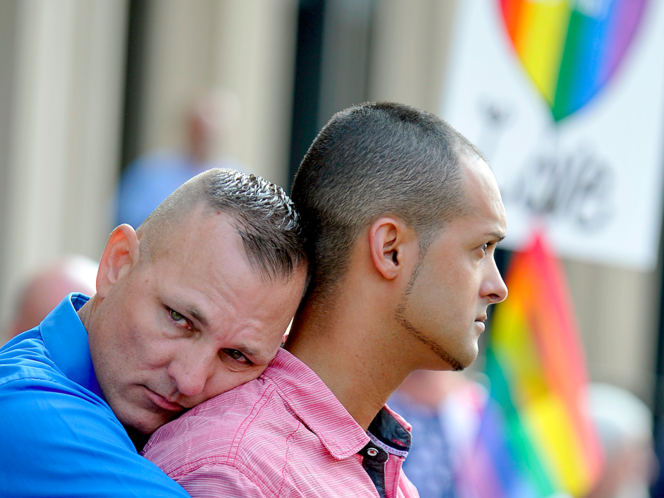 gay men protest