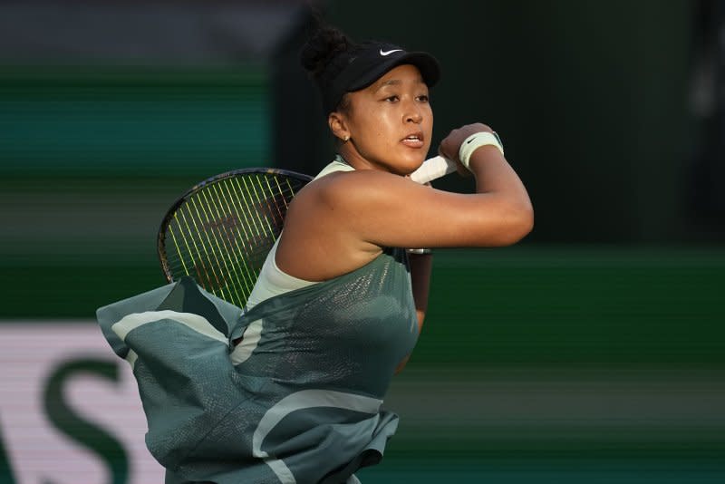 Naomi Osaka (pictured) of Japan will play her first Miami Open match since the 2022 final when she battles Italian Elisabetta Cocciaretto in the first round Wednesday in Miami Gardens, Fla. Photo by Ray Acevedo/EPA-EFE