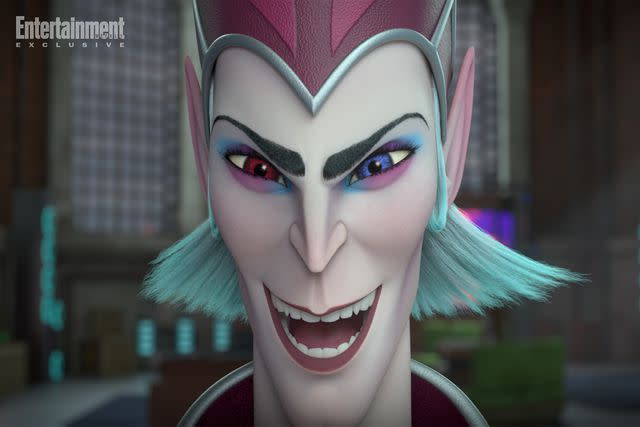 <p>DreamWorks</p> Machiavillain, voiced by Adam Lambert, in 'Megamind vs. the Doom Syndicate'