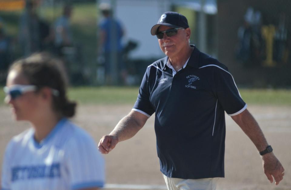 Petoskey head softball coach Dave Serafini coached his final game with the Northmen after 25 years within the program.