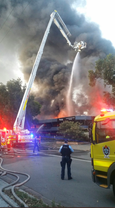 A factory near the Qantas terminal at Sydney airport caught fire: Fire and Rescue NSW