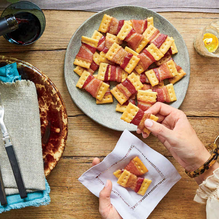 Bacon Bow Tie Crackers