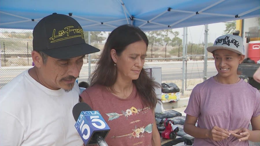 The Morales Family is overwhelmed and grateful for the outpouring of community support on July 12, 2024. (KTLA)