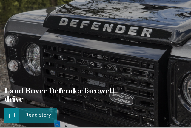 Land Rover Defender farewell drive