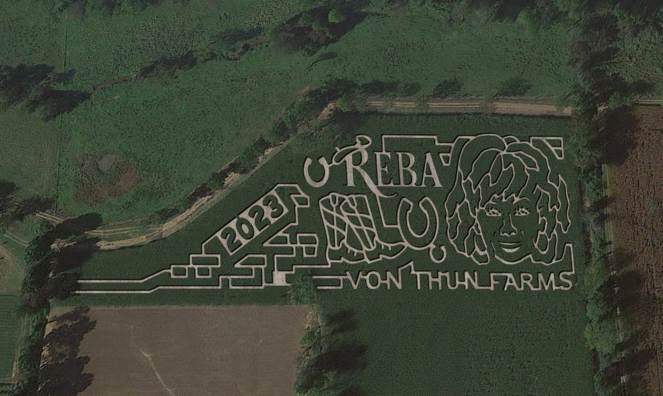 The Reba McEntire corn maze at Von Thun Farms in Washington.