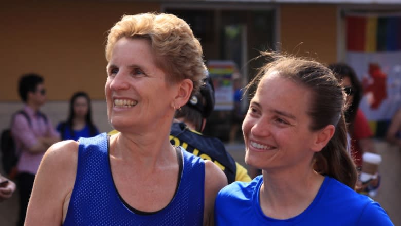 Premier Kathleen Wynne took part in the Pride and remembrance run as part of WorldPride in Toronto Saturday.