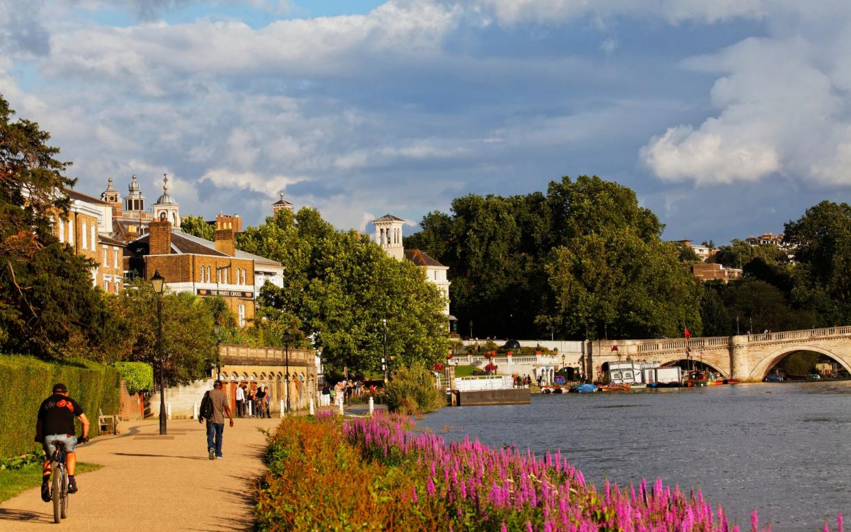 Path along river Thames in Richmond, Surrey, England