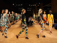 Models walk the runway at the Proenza Schouler's spring 2012 fashion show during Mercedes-Benz Fashion Week in New York.