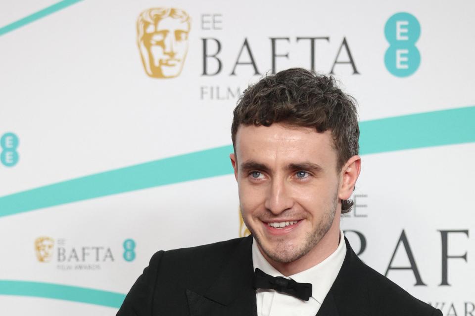 Irish actor Paul Mescal poses on the red carpet at the British Academy Film Awards in London last weekend.