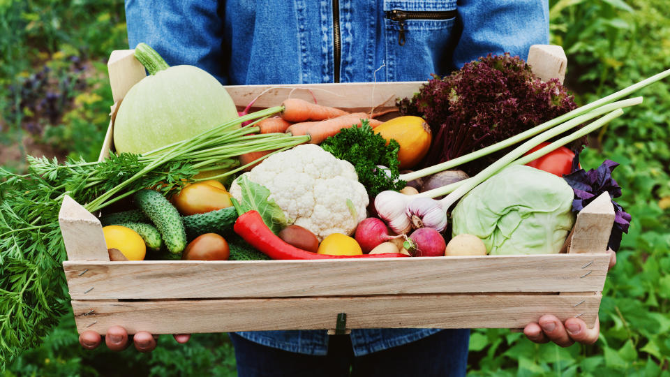 crate full of farm fresh produce