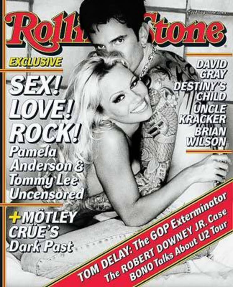 A look at <i>Rolling Stone</i>‘s cover with Pamela Anderson and Tommy Lee. (Photo: Steve Wayda/Rolling Stone)