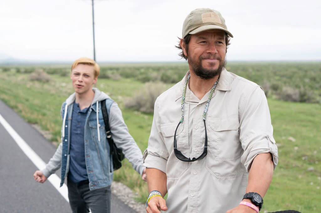 Mark Wahlberg with Reid Miller in “Joe Bell.” (Quantrell D. Colbert / Roadside Attractions)